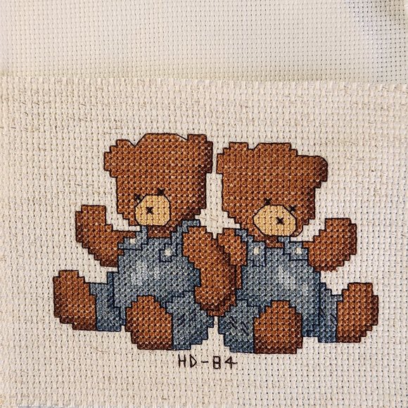 COUNTED CROSS STITCH BEARS, ROCKING HORSE, BABY, LOVE, HEARTS, LAMB, MISTLETOE - Picture 4 of 8